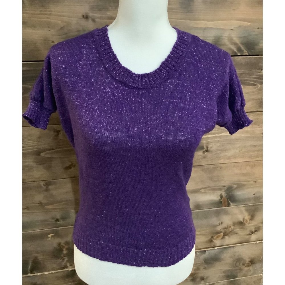 Women’s L.E.I Purple Shimmer Sweater‎